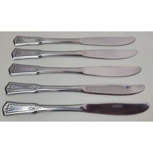 5 Vtg Rogers Stanley Roberts‎ SRB113 Stainless Steel Dinner Knives